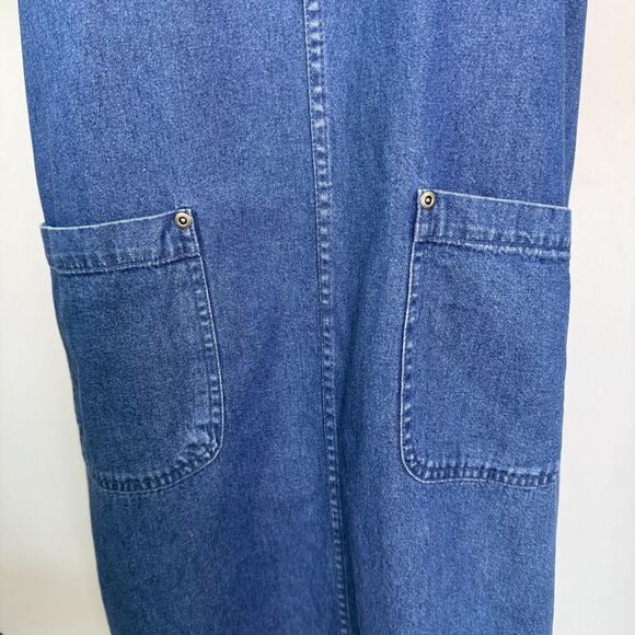 Vintage Original TY Wear Denim Dress, Women's 18W, Short Sleeves, Knee Length - Picture 8 of 14